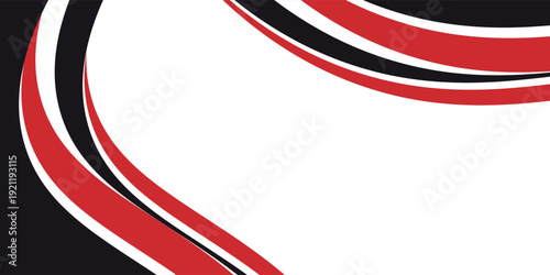 Abstract red waves are flowing on black and white background. red line background curve element. Suit for business, cover, header, wallpaper, corporate, website, flyer vector eps10
