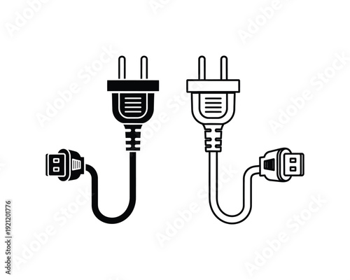 Electric plugs and sockets illustration