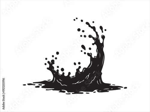 Water Splashing Around Tree Roots In Natural Outdoor Setting