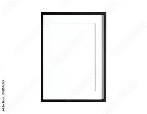Wallpaper Mural Minimalist black frame with a single vertical line on white background. Torontodigital.ca