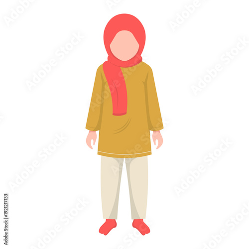 Illustration of Woman in Hijab