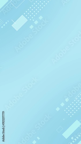 水色のミニマル幾何学模様がゆっくりスライドする縦長（9:16）ループ背景動画 / Minimal light blue Geometric Sliding Vertical 9:16 Loop Background for Social Media