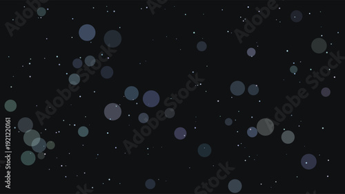 Abstract cosmic digital art featuring glowing celestial spheres against deep space black background with subtle gradient lighting for futuristic sci-fi design