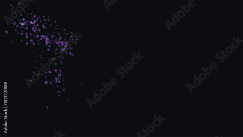 Abstract cosmic purple nebula sparkle effect with glowing particles on deep space black background, ultra HD digital art