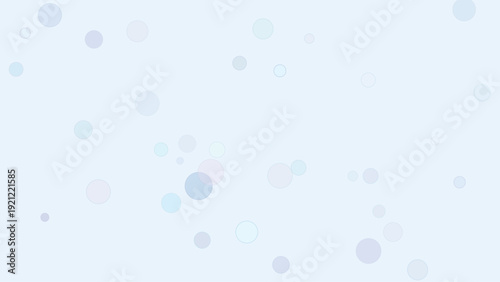 Abstract minimalist transparent watercolor bubbles floating in soft pastel blue gradient with ethereal glow for digital design