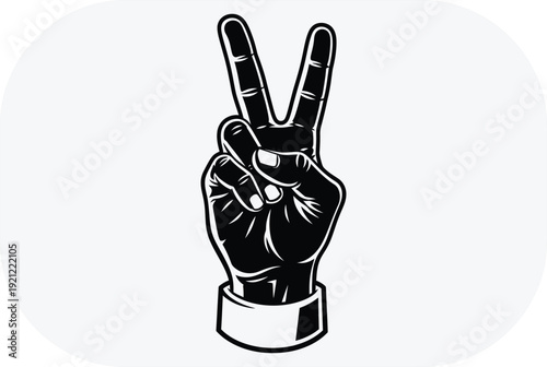 A hand making a peace sign gesture