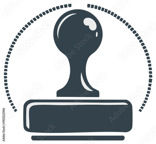 Official Stamp Symbol Approval Stamp Seal Document Certification Graphic