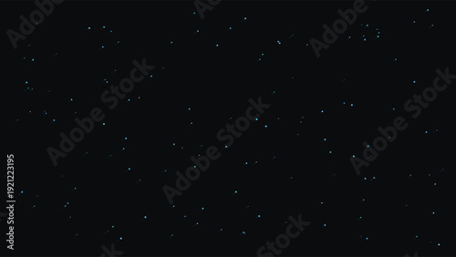 Cosmic night sky with scattered stars and subtle twinkling lights in deep space, ultra-high contrast black background, minimalist astronomical composition for sci-fi, fantasy, or digital art projects