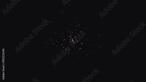 Deep space cosmic star cluster formation with vibrant twinkling celestial bodies in dark void, ultra-high contrast astrophotography