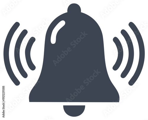 Ringing Bell Symbol Notification Icon Alert Sound Illustration Design