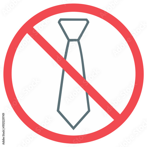 Free Download No Tie Allowed Sign Graphic Symbol Vector - GFXLoad