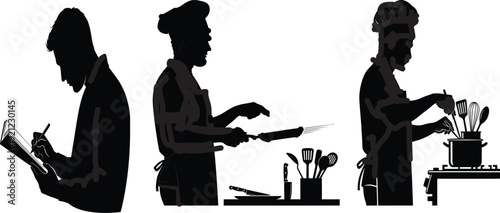 Silhouette of a person engaging in artistic activities