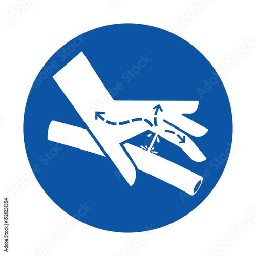 Hand Movement Safety Icon for Workplace Health and Safety Guidelines