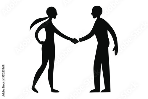 Corporate Handshake Icon for Partnership Agreement and Collaborative Business Success