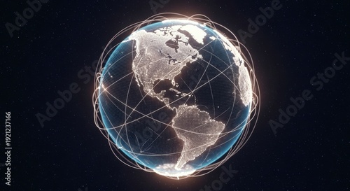 Global Network Data Connections on Earth from Space