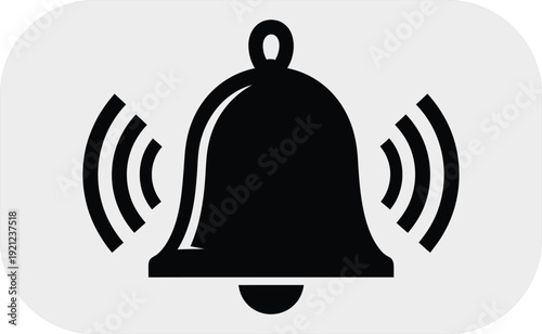 Notification bell icon with sound waves