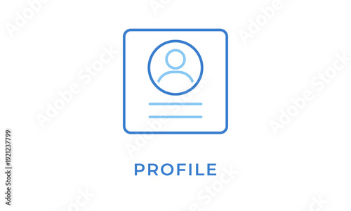 Profile vector icon isolated on white background