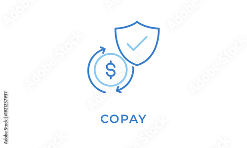 Copay vector icon isolated on white background