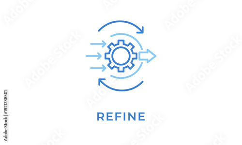 Refine vector icon isolated on white background