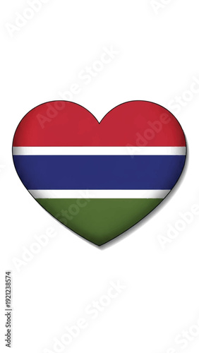 Free Download Heart Shaped Flag Emblem Depicting National Pride with Striped Colors. - GFXLoad