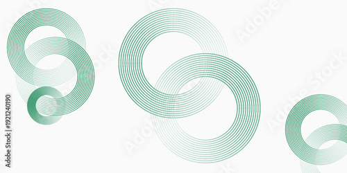 Abstract Green Curved Line Pattern on White Background with Minimal Modern Style. Modern creative trendy design in vector illustration