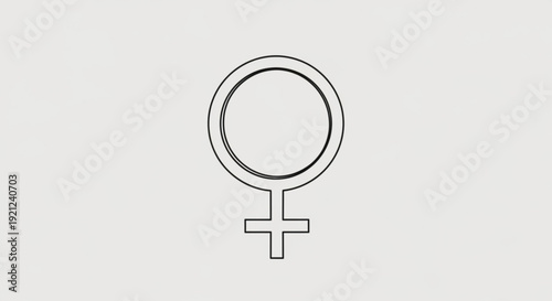 Venus symbol female sign gender icon equality feminism women's rights symbol logo venus female gender line art minimalist design simple black and white illustration graphic vector