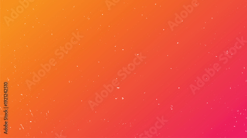 Orange and pink gradient background with white speckles and scratches texture