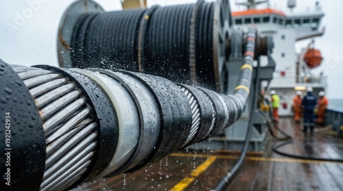 High Voltage Subsea Cable Deployment from Cable Laying Vessel for Offshore Power Export