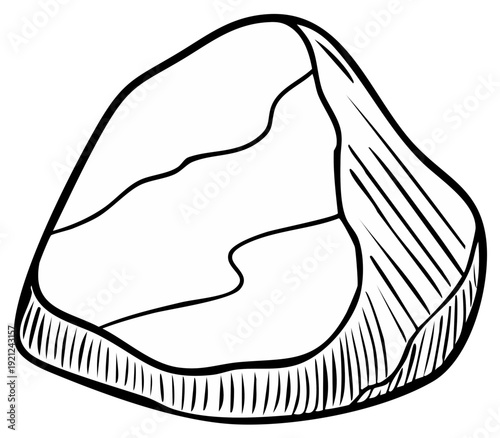 Stylized Hand Drawn Steak Cutline Food Illustration