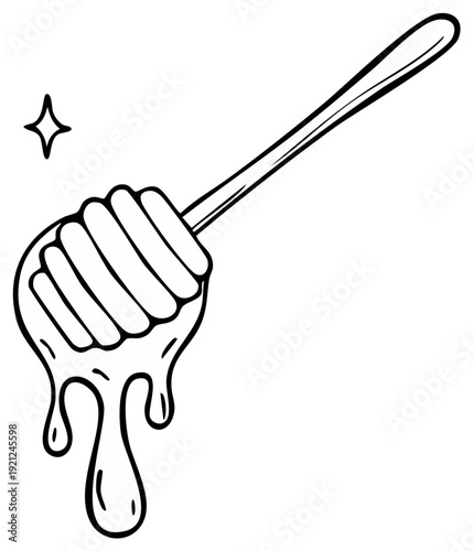 Dripping Honey Dipper with Sparkle