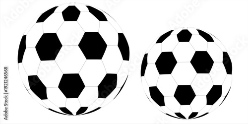 Soccer. Vector illustration of a ball. Isolated on a blank, editable background.