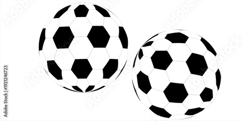 Soccer. Vector illustration of a ball. Isolated on a blank, editable background.