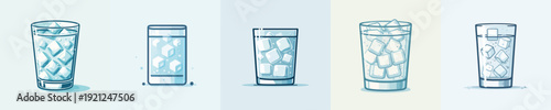 Vector of ice water
