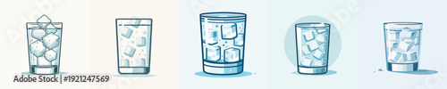Vector of ice water