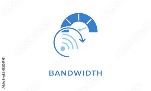 Bandwidth vector icon isolated on white background