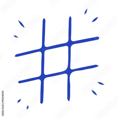 Hand Drawn Hashtag Symbol