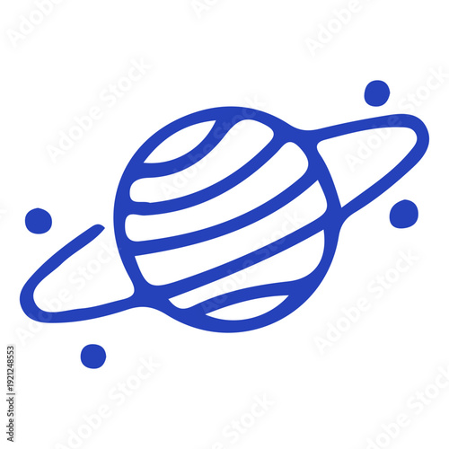 Stylized Planet with Rings Icon