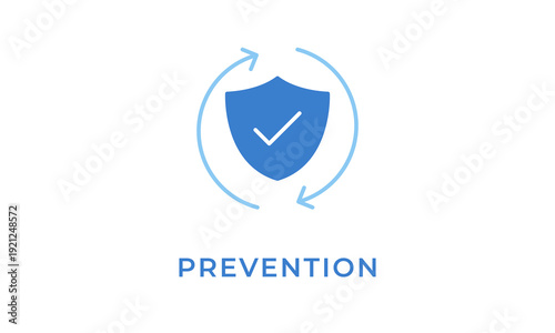 Prevention vector icon isolated on white background