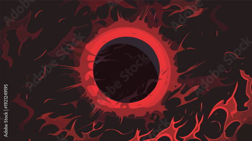 Ember mirror vector illustration with clean shapes and no gradients, modern reflective frame icon isolated on white background, minimalist decorative looking glass design for interior and branding use