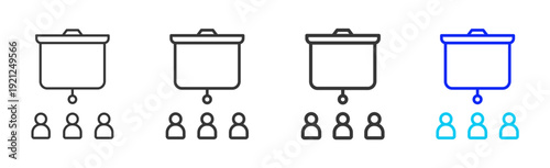 Professional Training Business Icon Set Collection Creative Outline Style for Competence with Multiple Thickness Variations Vector Pack for Professional Design Use