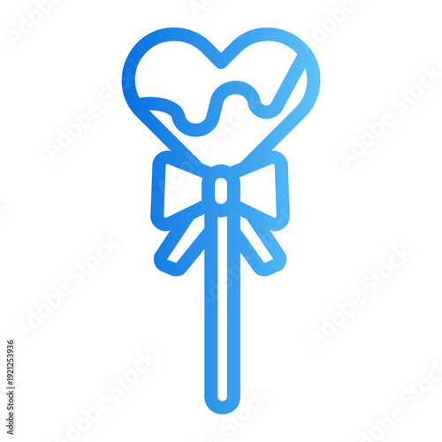 Heart lolipop Line Gradient Icon