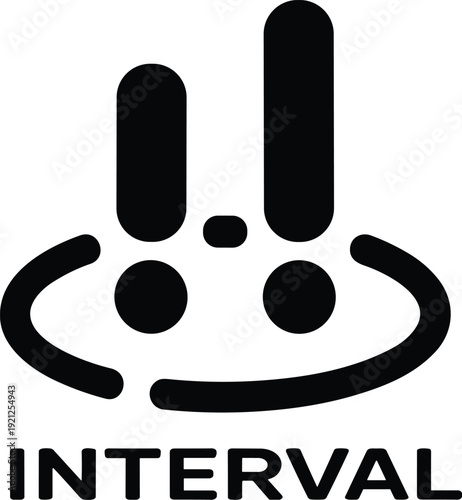 Isolated black and white vector dog logo featuring a smiling face and happy paw print icon as a modern business symbol for a web sign