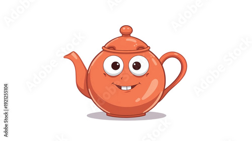 the teapot smiles and has teeth