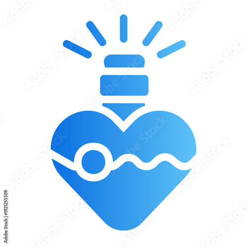Love potion bottle Line Gradient Icon