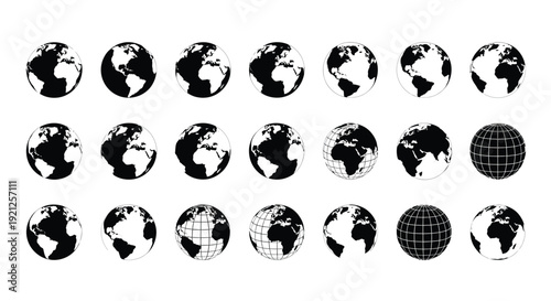 Multiple views of earth in circular frames a striking silhouette