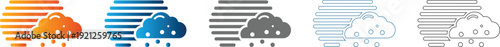 House Cloud Weather Forecast Flat Design Vector Illustration