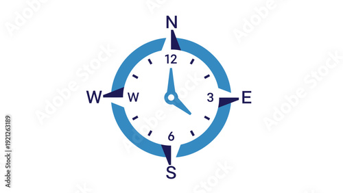 Detailed illustration of a compass dial.