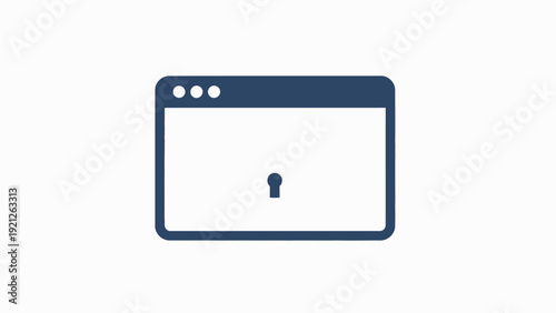 Digital security lock icon on screen.