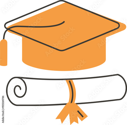 illustration of a book with a cap