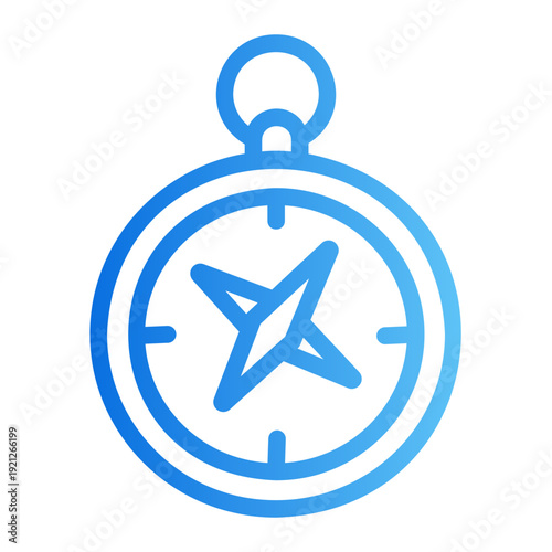 Old compass Line Gradient Icon